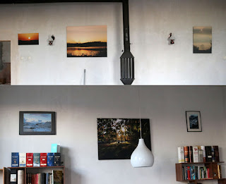 Some pictures up in the living room Some pictures up in the living room