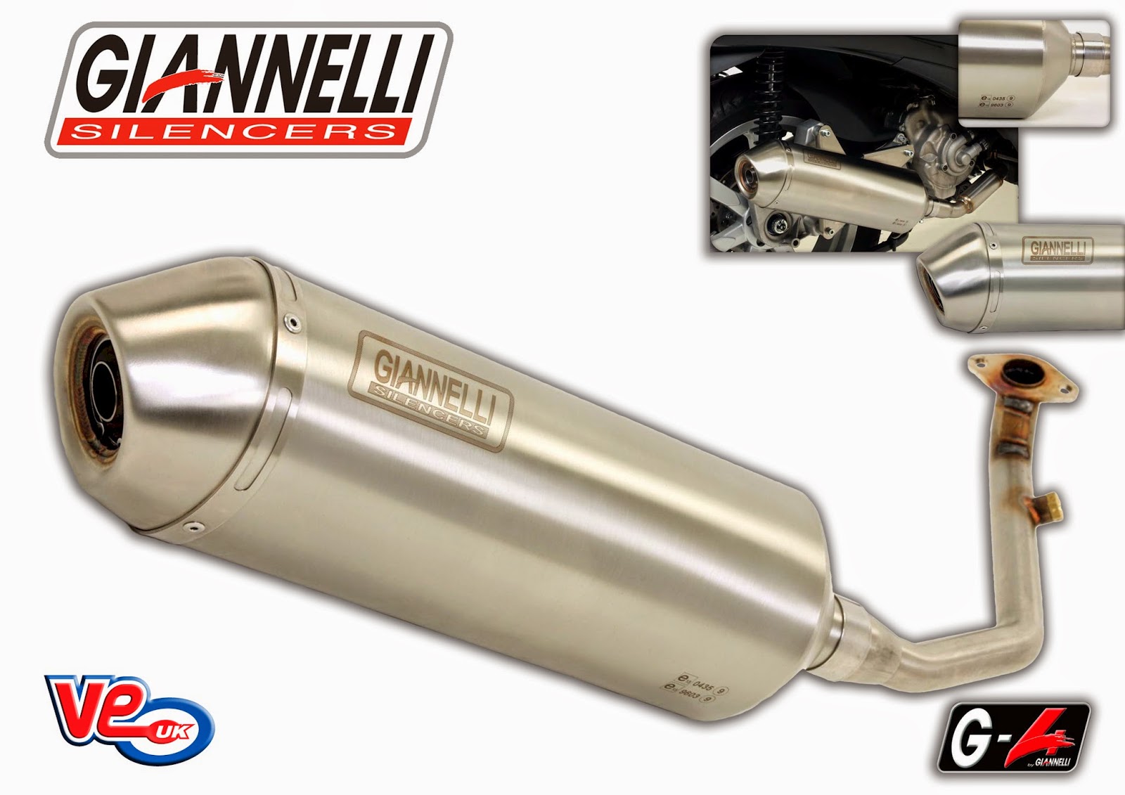 VE Scooter Spares New Giannelli Maxi Scooter Exhaust