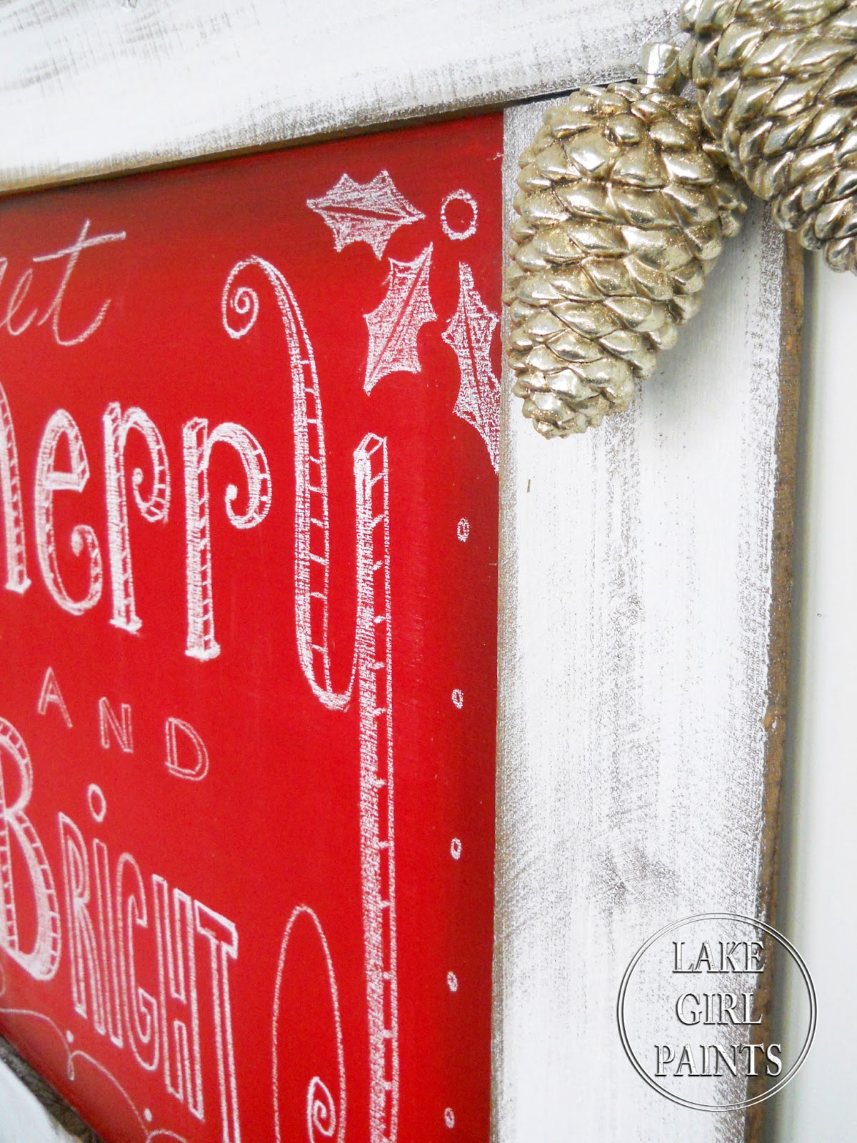 Lake Girl Paints Make a Red Chalkboard