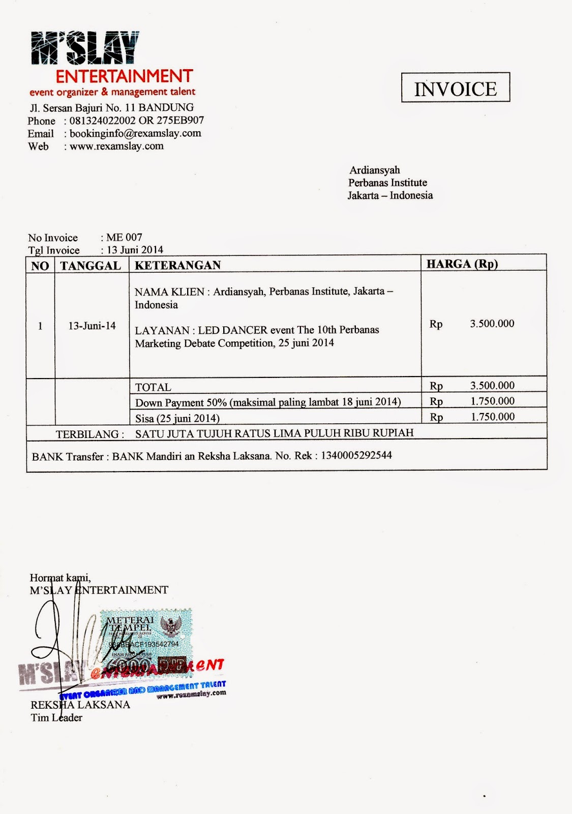 Tour Quotation Format Tour Quotation Format