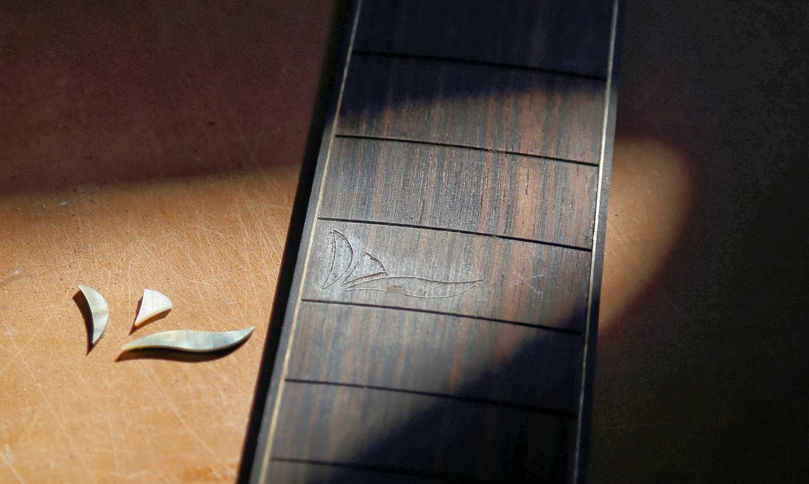 Wood With Strings Fingerboard Inlay