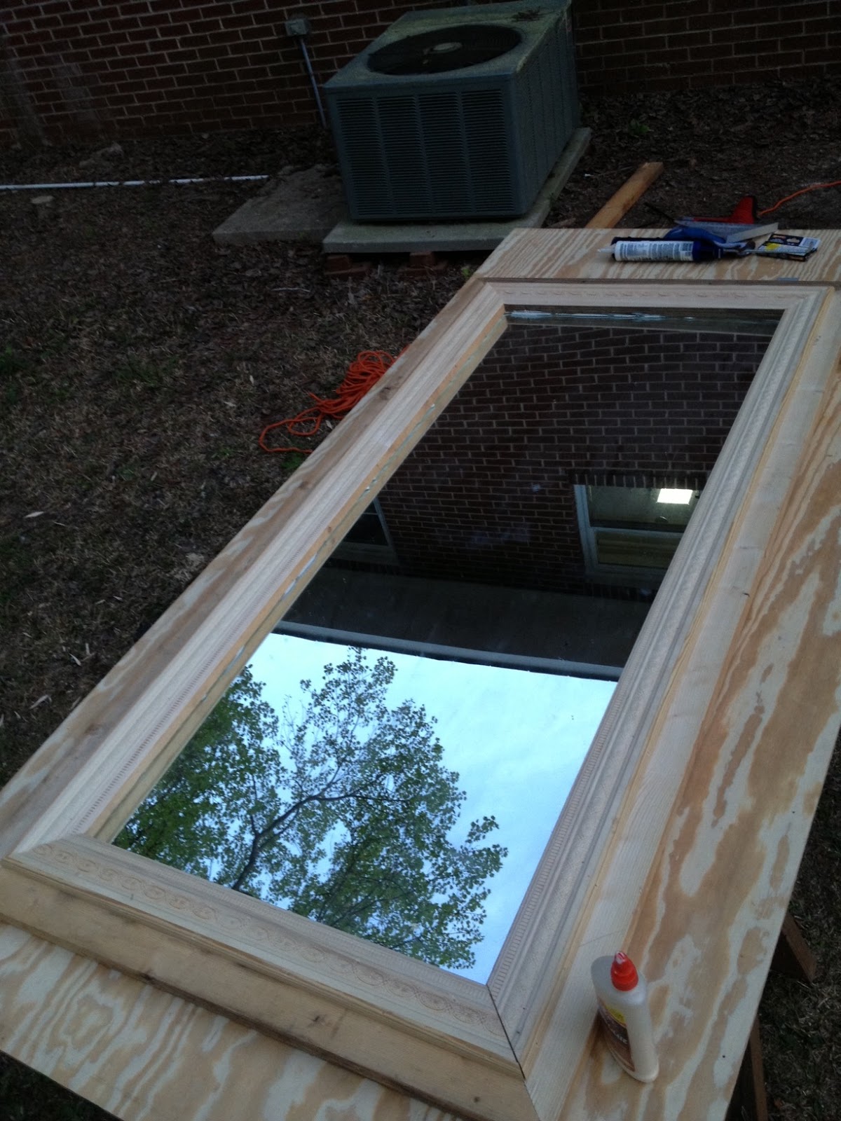 Seeing Art.fully Recycled/DIY floor length mirror