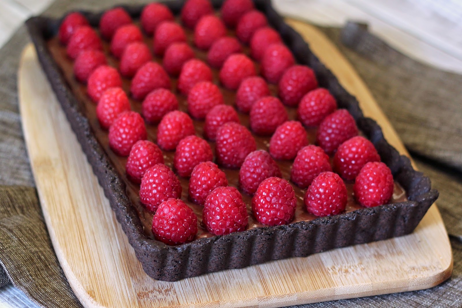 gluten free vegan chocolate raspberry tart Sarah Bakes Gluten Free