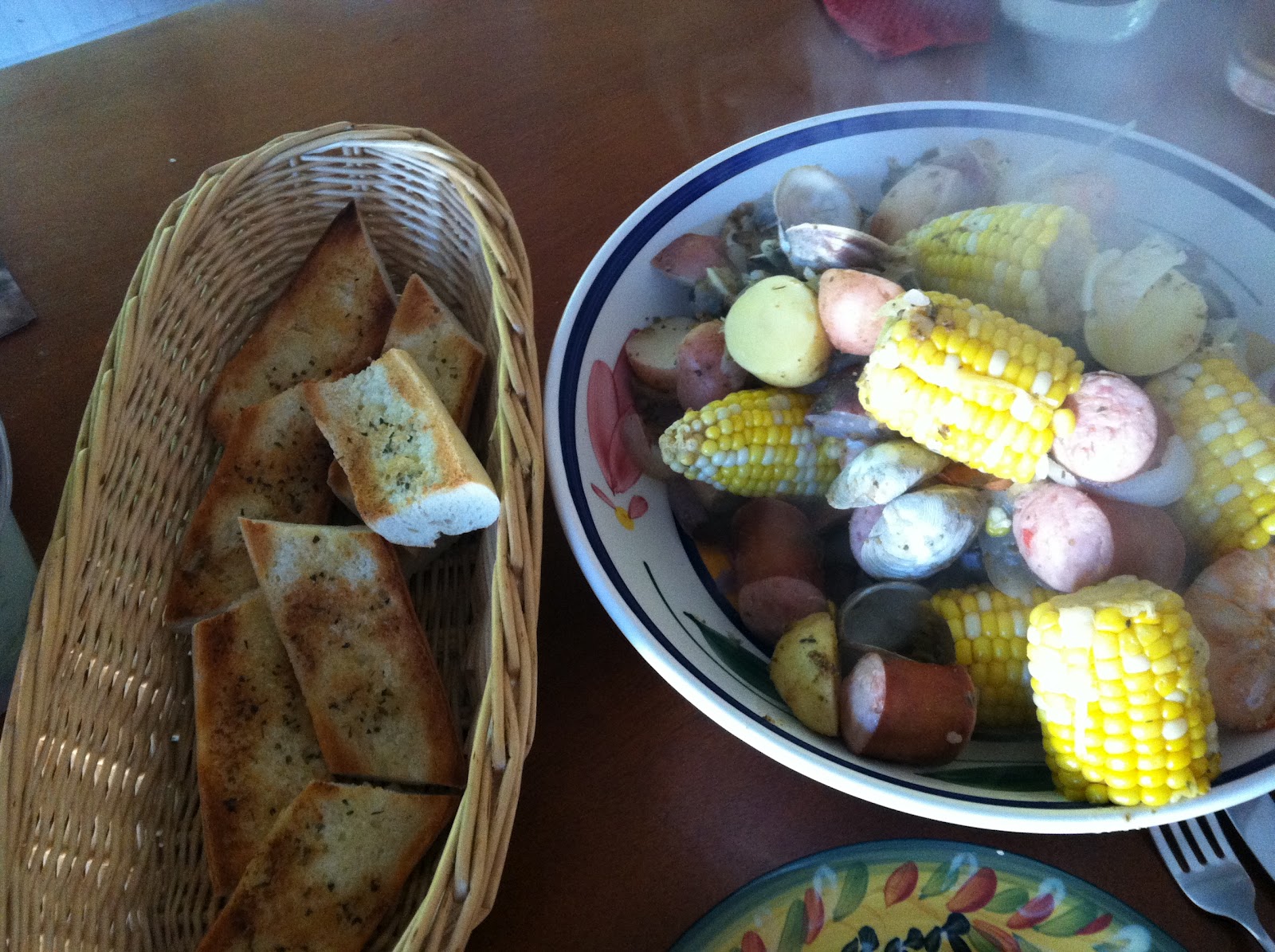 Tricia's Adventures at Home Shrimp and Clam Boil