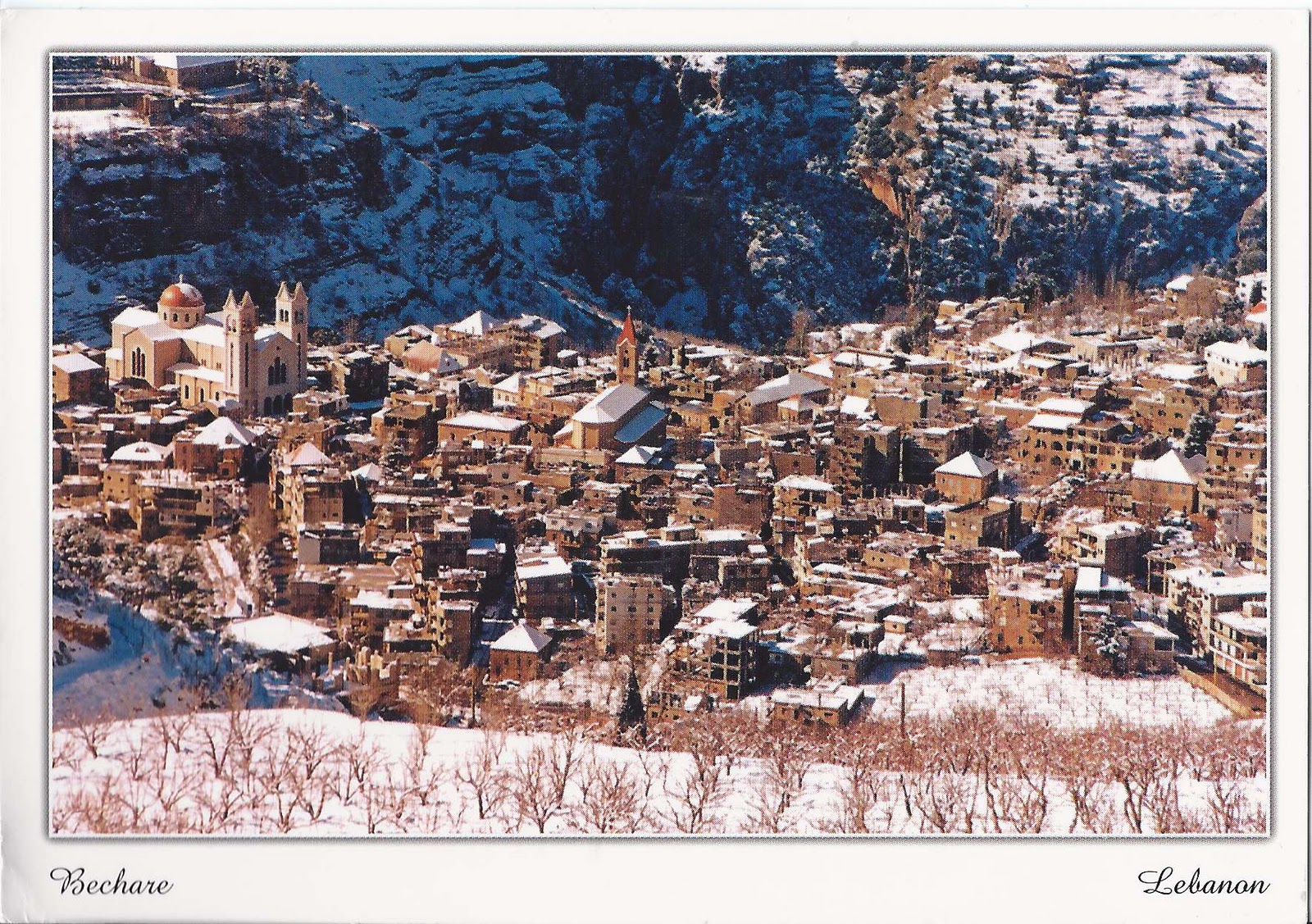 A postcard from Bechare بْشَرِّيْ‎, Lebanon A Journey of Postcards