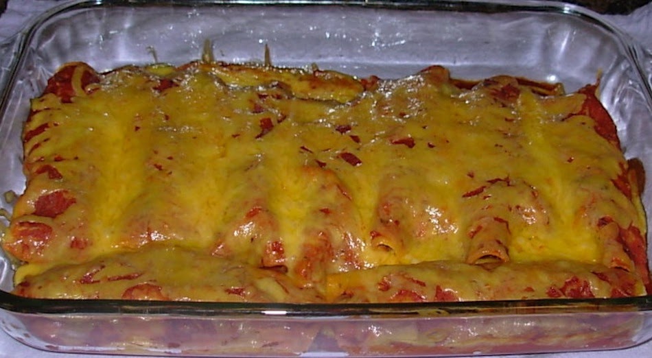 From Kirsten's Kitchen to Yours Refried Bean Enchiladas