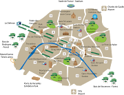 Paris (Le Plan du Metro parisien intramuros, Paris touristique par . (carte paris arrondissement )