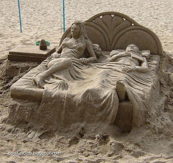 . Woman on Sand Sculptures