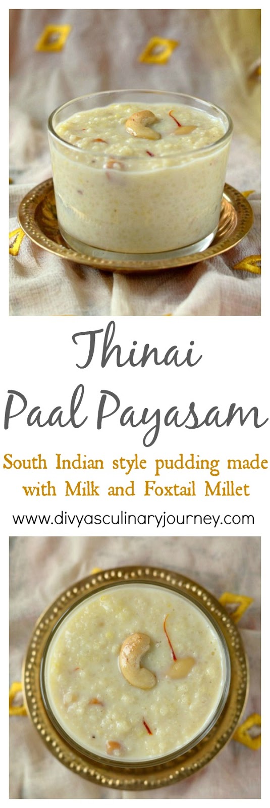 Thinai Payasam, Millet Pudding, Thinai Recipes, Millet Recipes