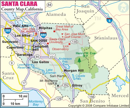 Map Of Cities In Santa Clara County Ca Map Of Cities In Santa Clara County Ca