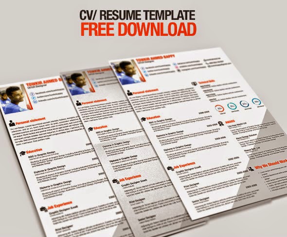 18 free modern cv resume templates psd mockups