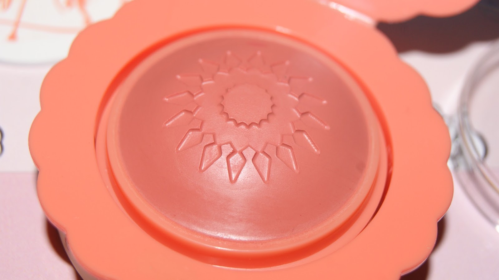 close-up of coral blusher majorette by benefit