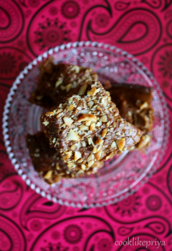 Cook like Priya Dates & Nuts Cake Eggfree Butterfree Dates Cake