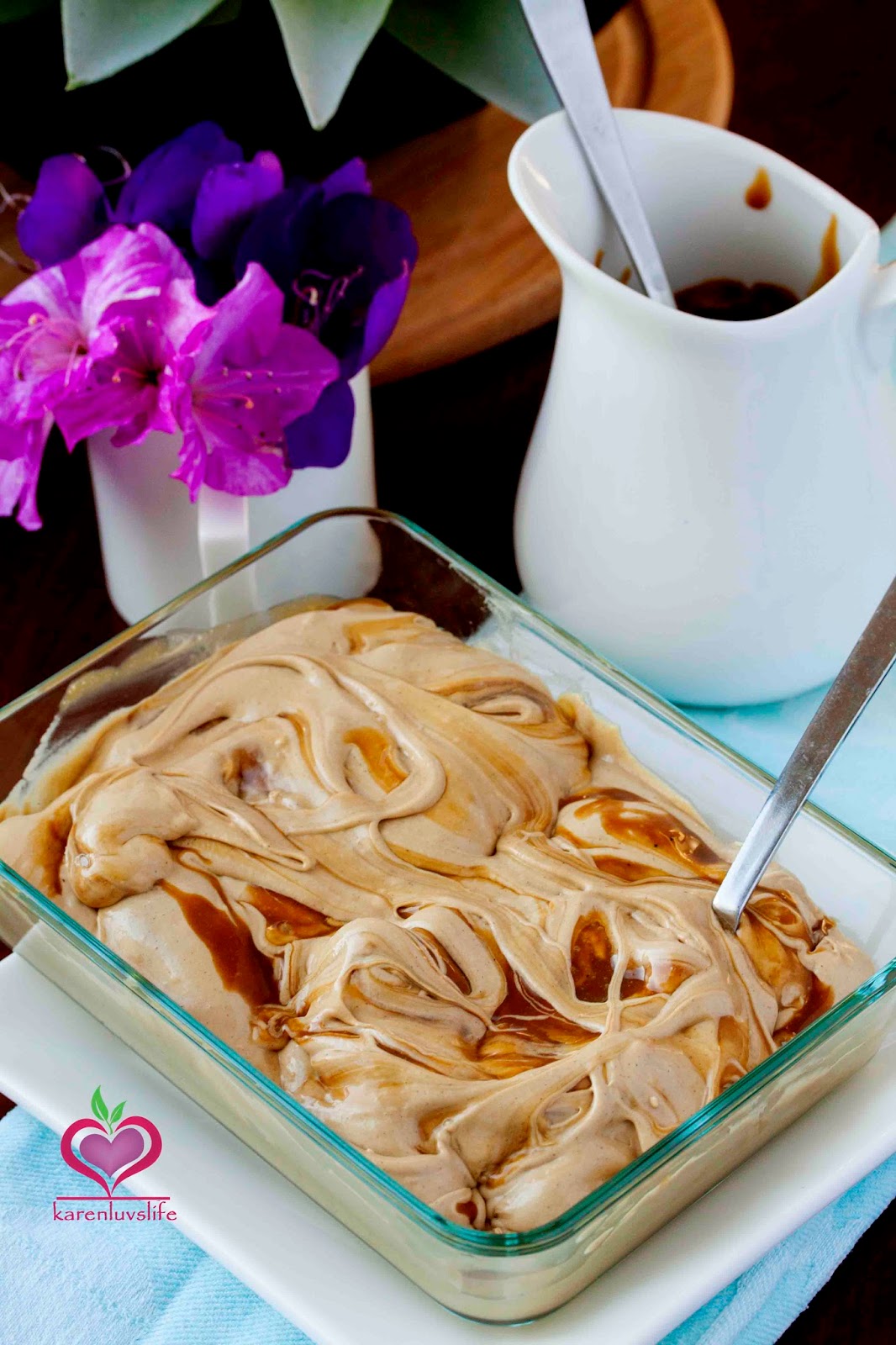Vegan Caramel Swirl Ice Cream KARENLUVSLIFE