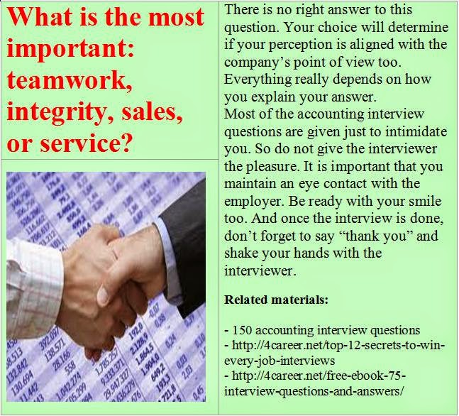 accounting interview questions what is the most important teamwork accounting job interview questions