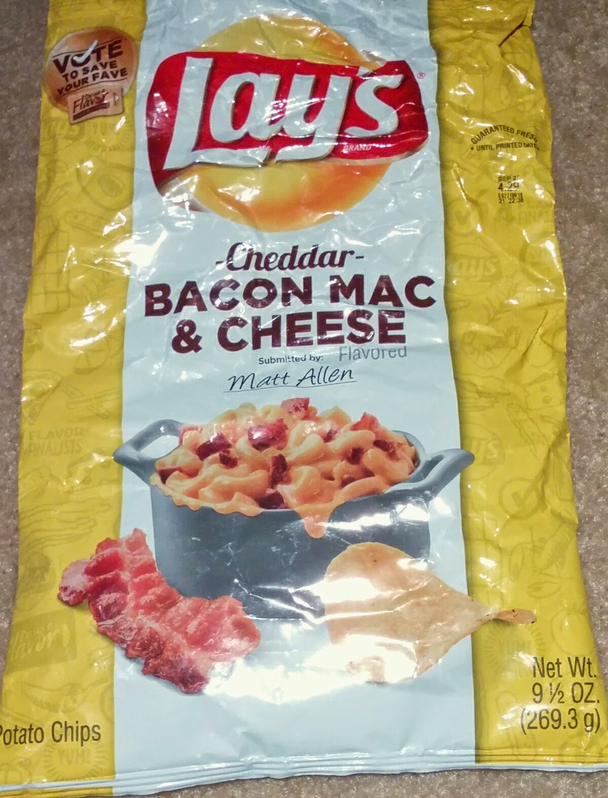 Rick's Food Critique Cheddar Bacon Mac and Cheese chips sizzle