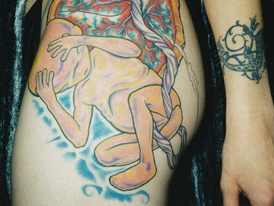 Hip tattoo for girl,uncommon tattoo