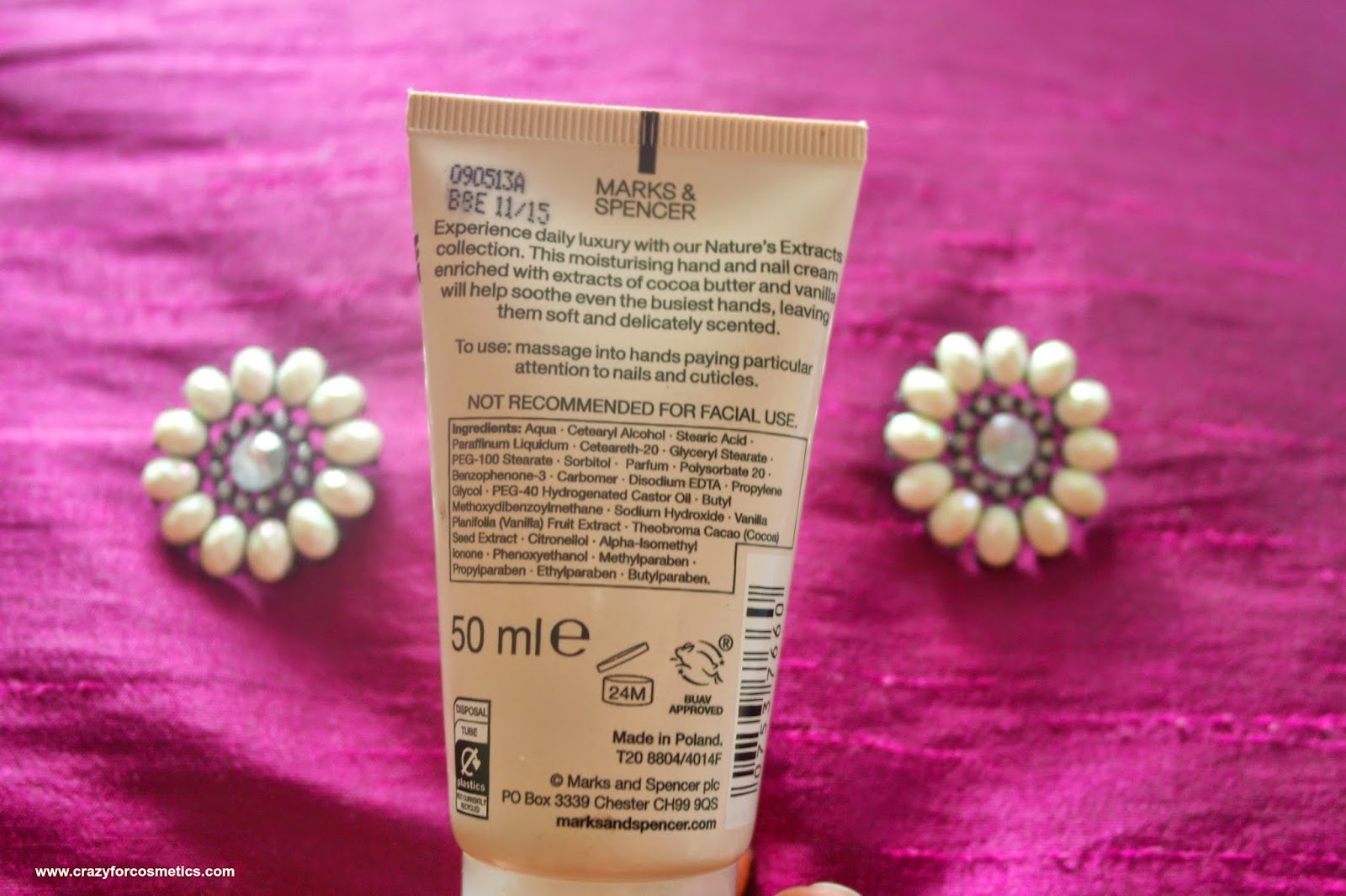 Marks & Spencers Cocoa Butter Moisturizing Hand and Nail Cream India