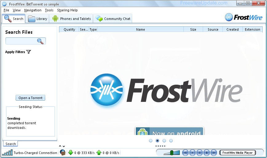 FrostWire 5.3.9     FrostWire-Screenshot