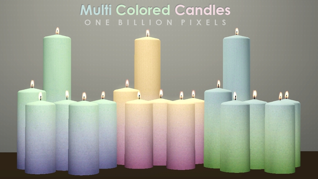 Multi Colored & Pillar Candles One Billion Pixels