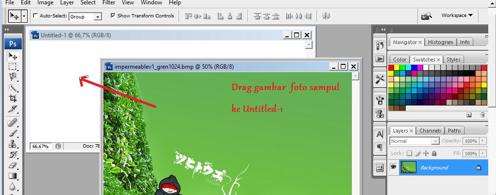 jika sudah full kan screen dari hasil drop tadi