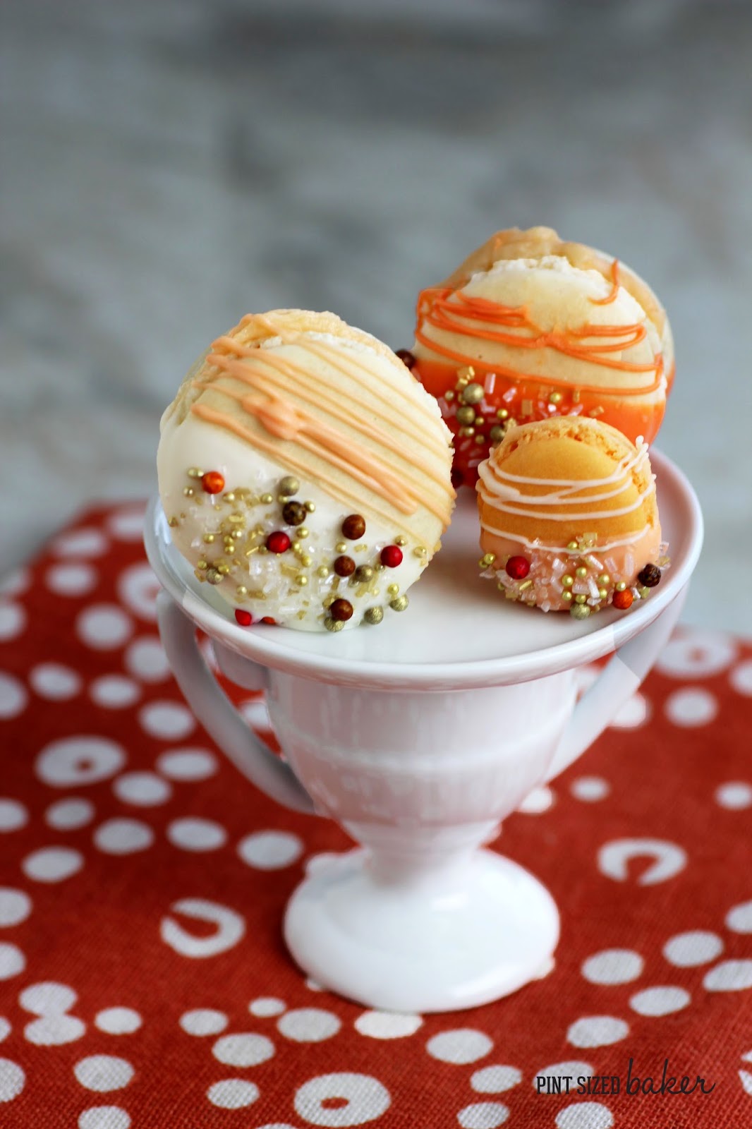 Fancy Pumpkin Spice Macarons - Pint Sized Baker