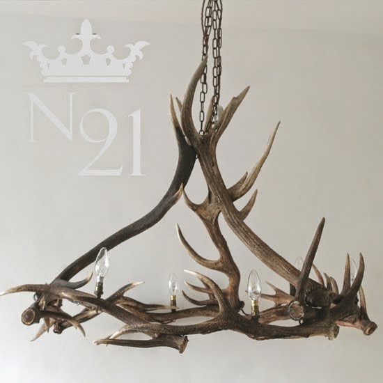 Red Deer Antler Chandelier