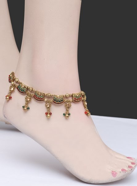 Wedding Indian trendy anklets payal for girls rare photo Wedding Indian trendy anklets payal for girls catalog photo
