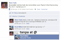 Tag Teman Facebook Tanpa at, @