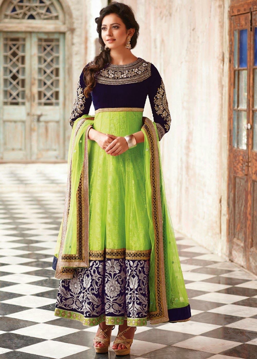 Anarkali embroidery suits collection photos Anarkali embroidery suits collection images