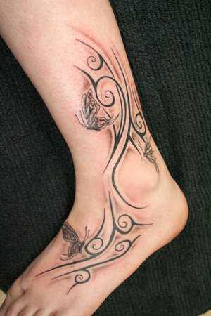 butterfly tattoos for foot. Tattoo On Feet