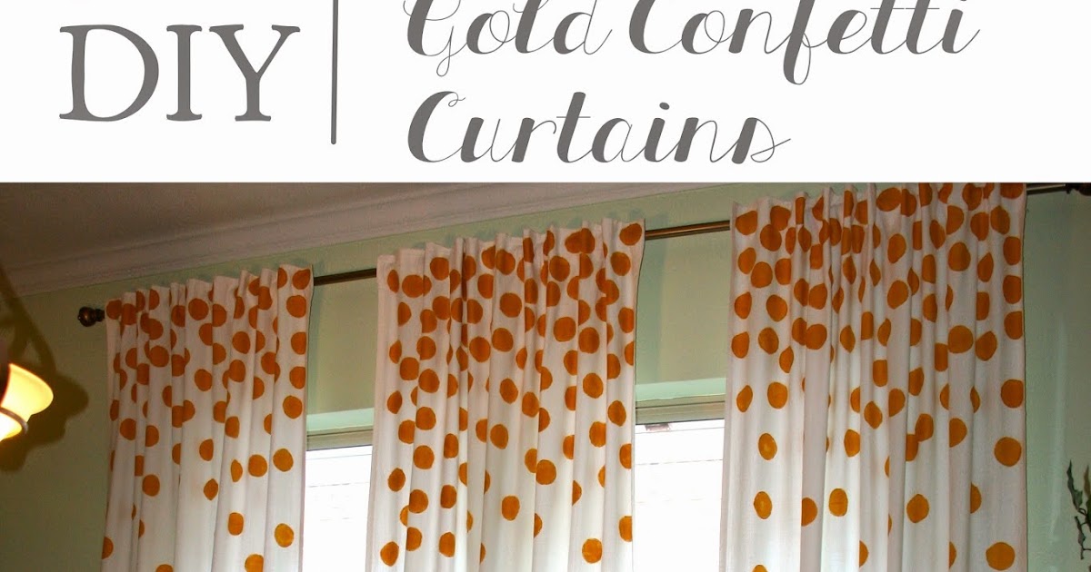 DIY Gold Confetti Curtains McCarty Adventures