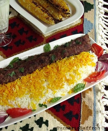 Turmeric & Saffron: Kabab Koobideh - Persian Grilled Ground Lamb On Skewers