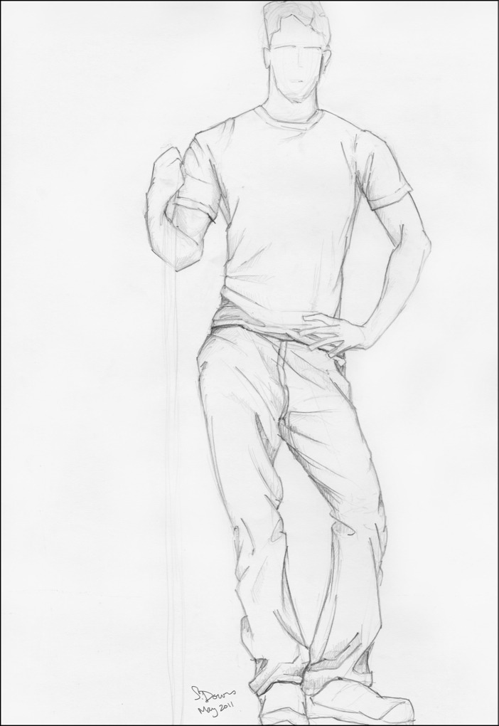 Standing Man Drawing