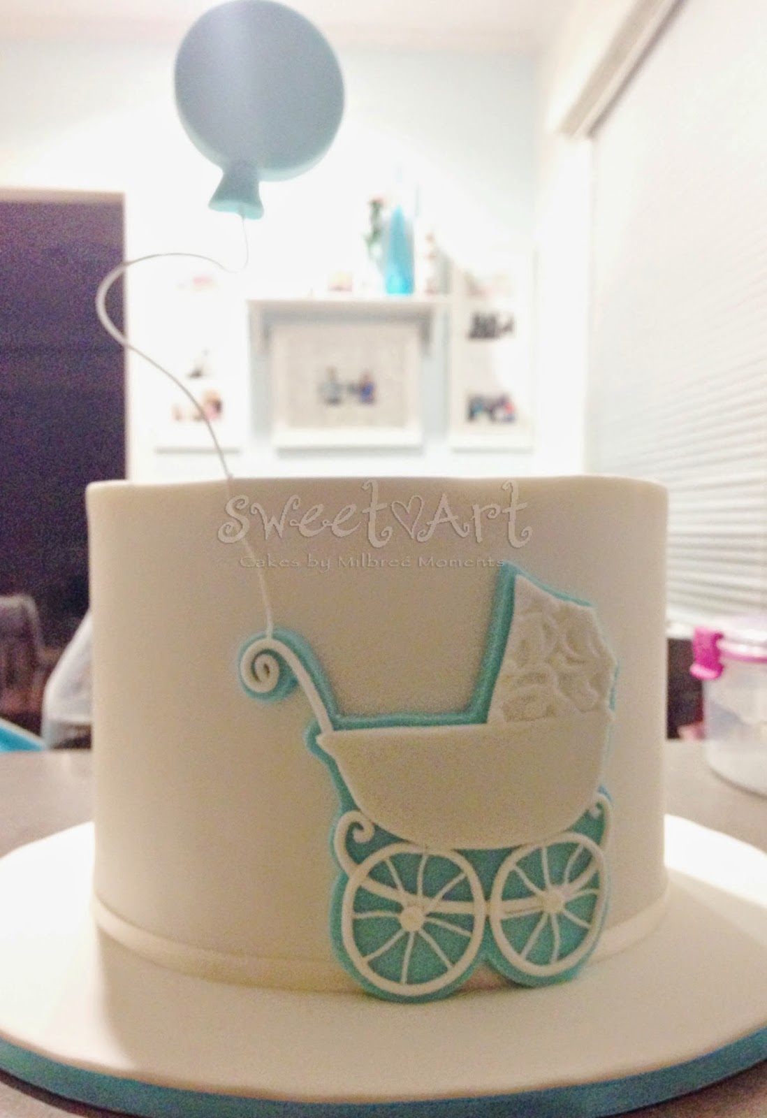 vintage baby shower cake