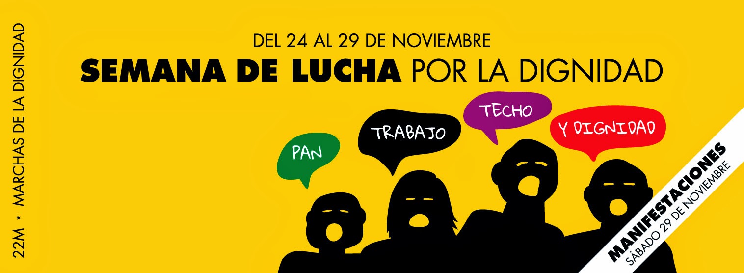 Marchas Dignidad en Zaragoza esparcir