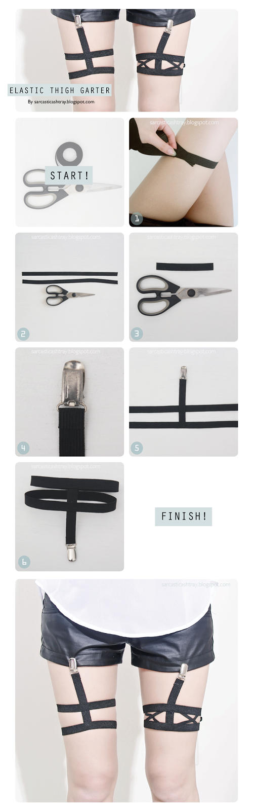 The SARCASTIC ASHTRAY [D.I.Y] Elastic Thigh Garter