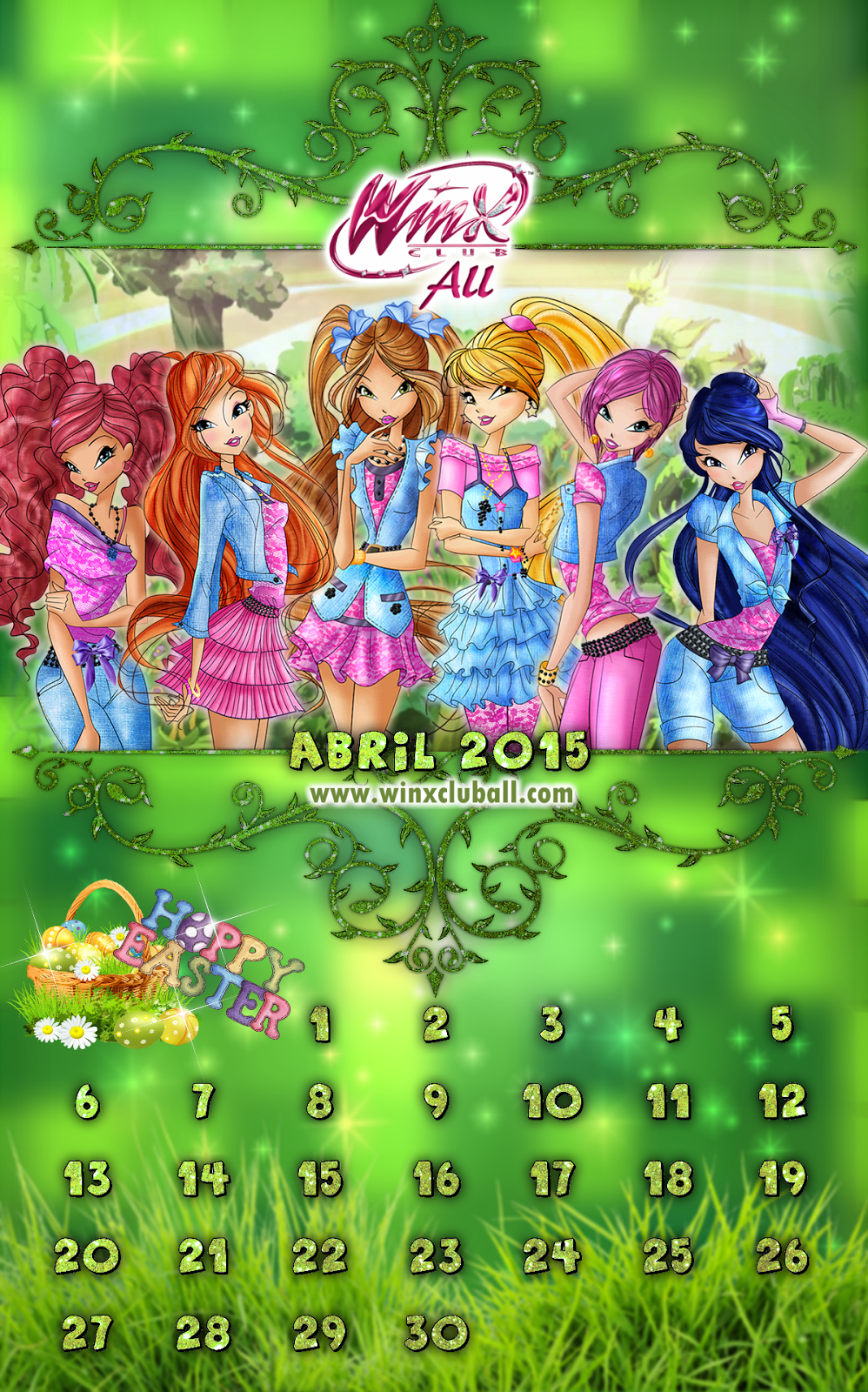 Calendario Abril 2015 WinxClubAll