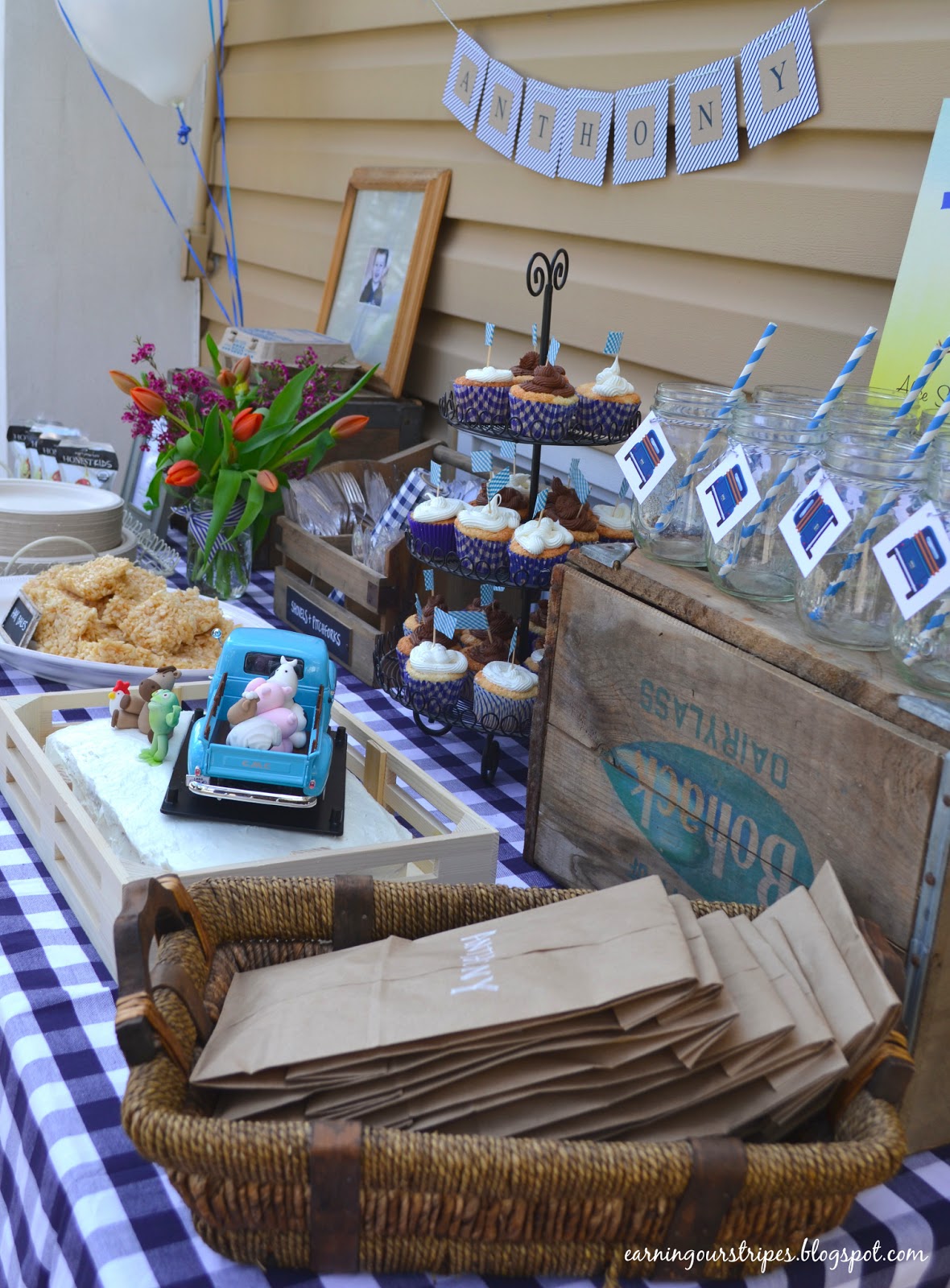 Earning Our Stripes Little Blue Truck Birthday Party