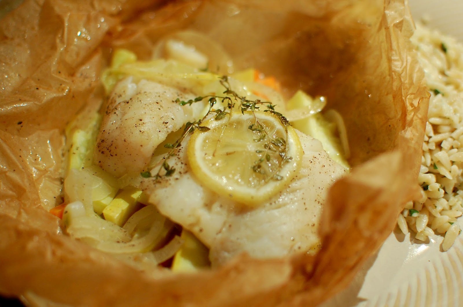 Reckless Abandon Cod en Papillote (Parchment Paper) with Fresh