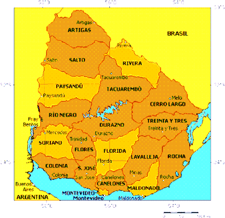 Harta e Uruguaj