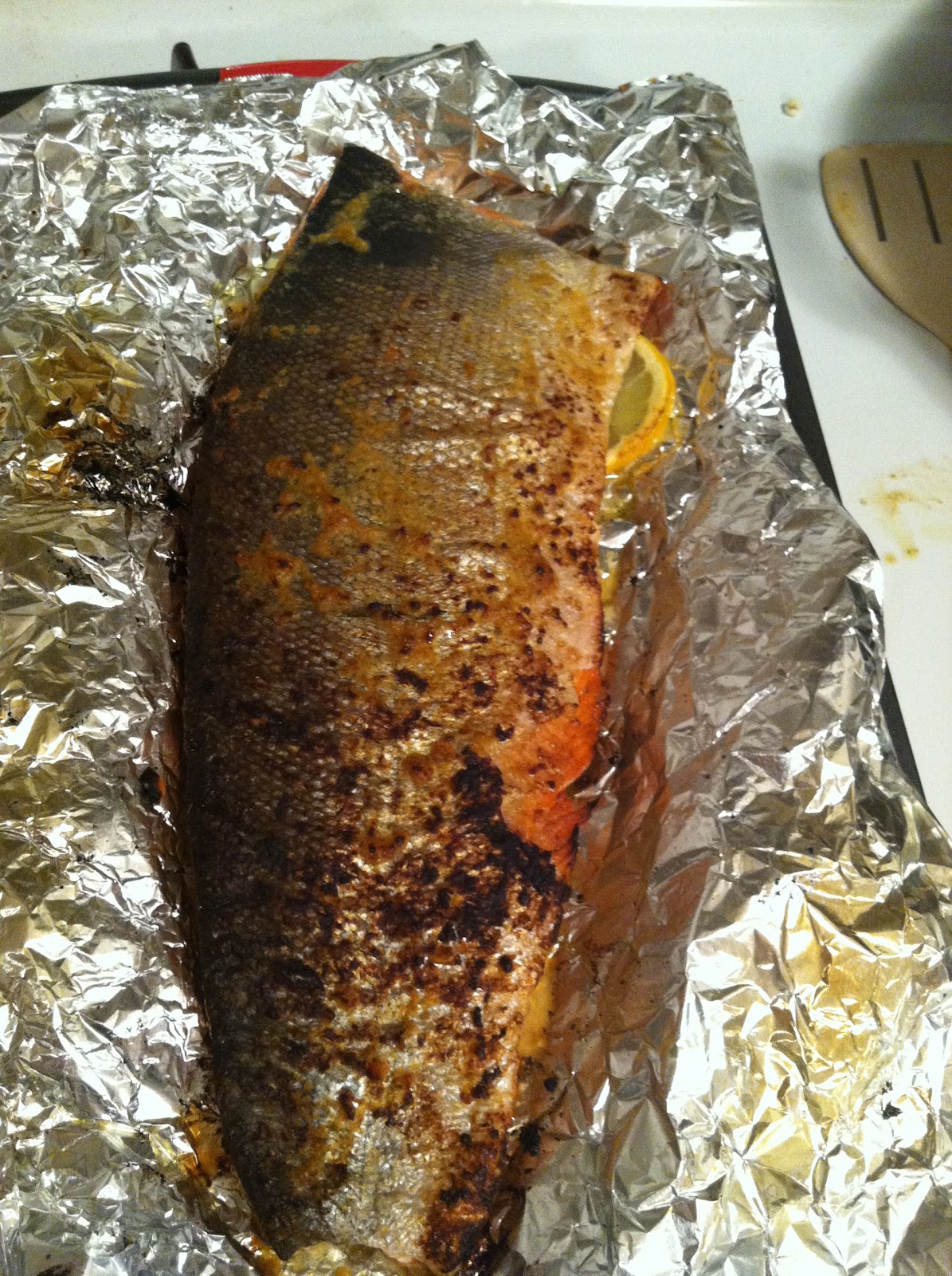 The Curried Cook Grilled Salmon with Jalapeno Pepper Puree