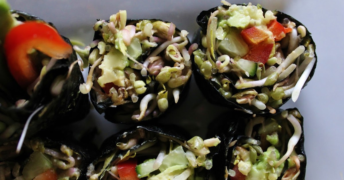This Rawsome Vegan Life sushi with sprouts & tahini miso ginger sauce
