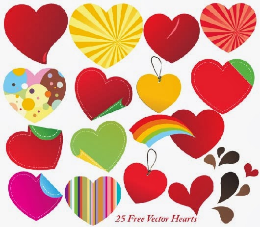 25 Free Vector Hearts Illustrator 25 Free Vector Hearts Illustrator