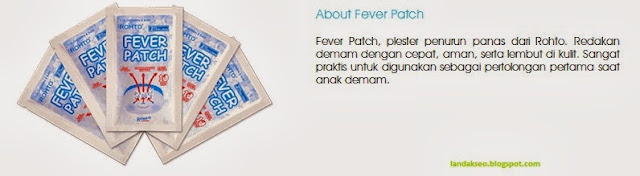 Fever Patch plester penurun demam dari Rohto