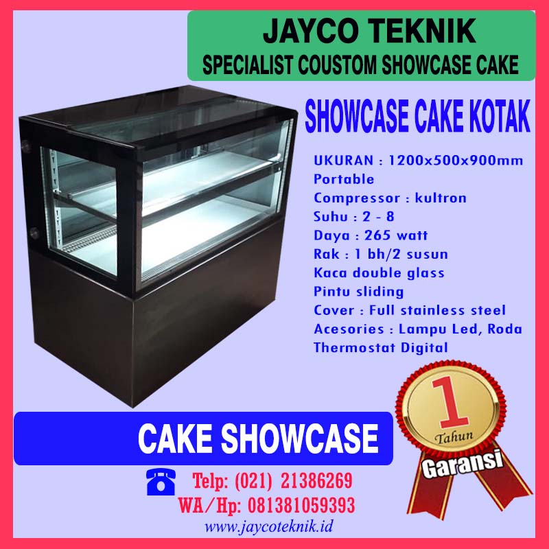 Jual showcase cake kotak