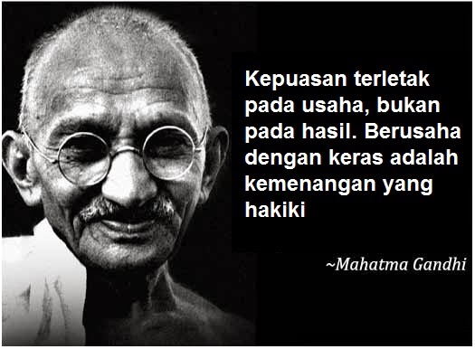 Gambar dengan kutipan bijak oleh Mahatma Gandhi