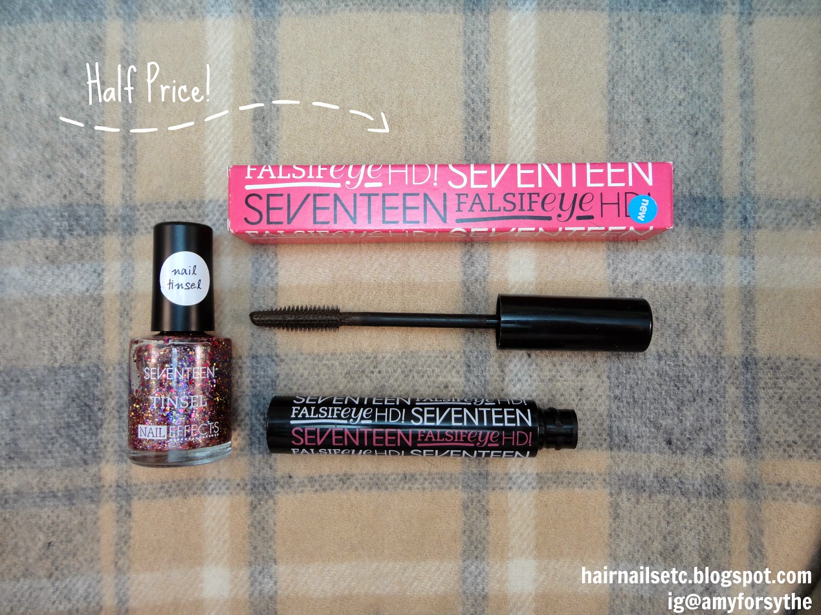 Boots UK Beauty Haul - Seventeen Falsifeye HD mascara, Seventeen Tinsel Pink Nail Polish