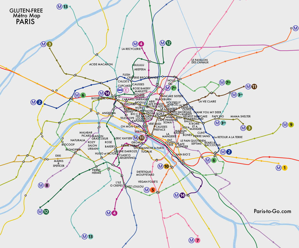 gluten free mtro map of paris