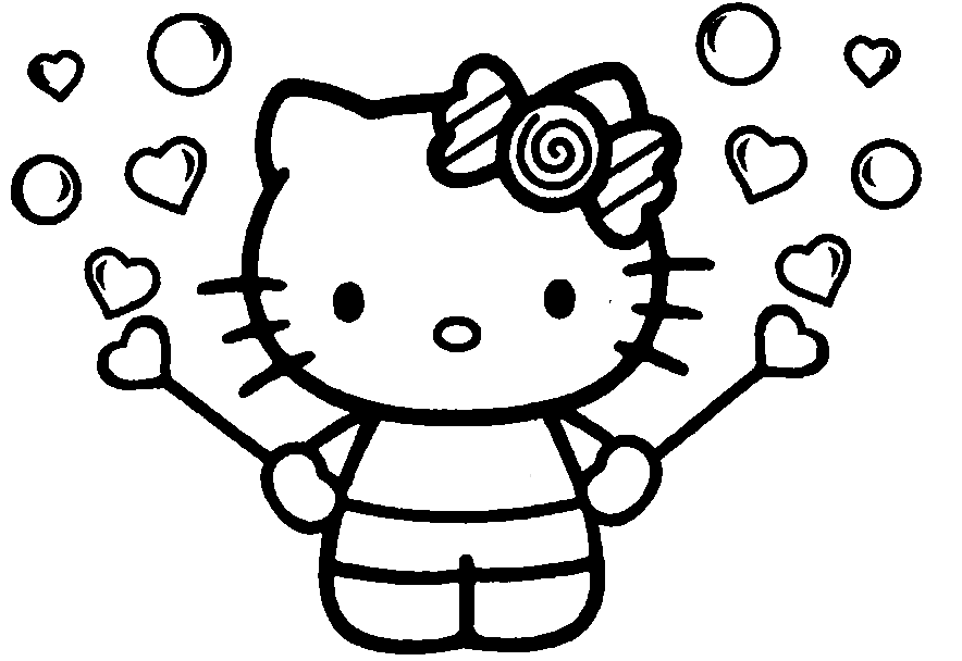 hello kitty s face Colouring Pages
